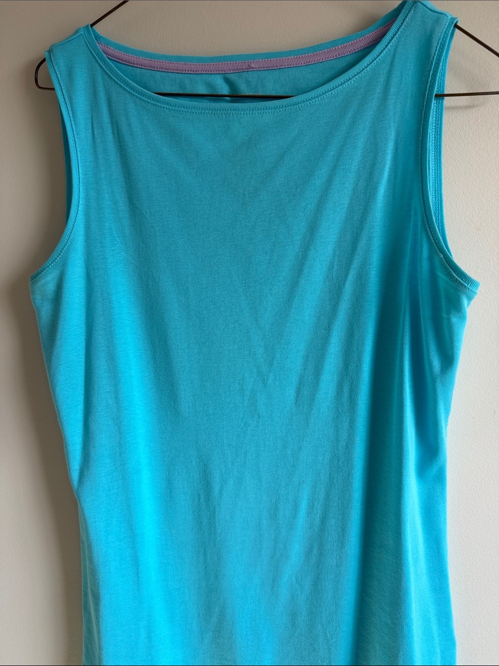 Talbots Bright Aqua Scoop Neck Tank Top